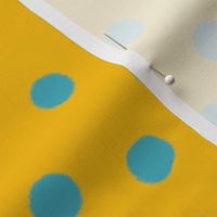 Yellow and blue spots dots blender coordinate
