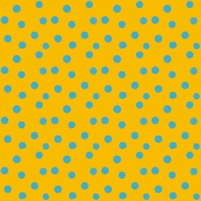 Yellow and blue spots dots blender coordinate