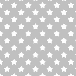 White Stars on Grey Background Small