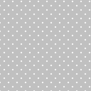 Grey with White Polka Dots Small