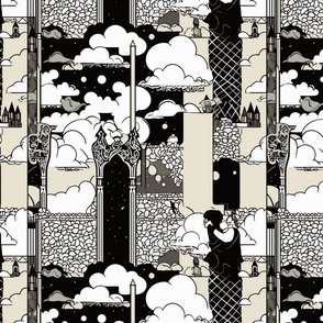 aubrey beardsley and the tower in the clouds