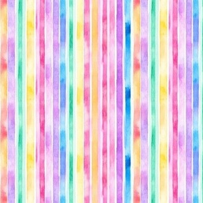 Whimsical Watercolor Stripes: Rainbow Reverie.