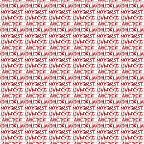 ABC alphabet small red