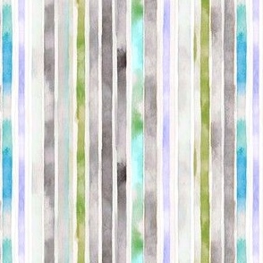 Whimsical Watercolor Stripes: Pebbles in the Swamp 