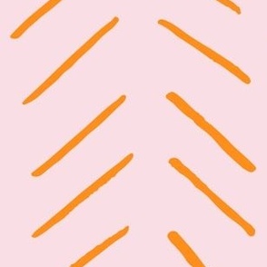 Medium 6 inch pink ad orange herringbone chevron for kids summer cloths and swimwear