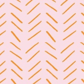 Small herringbone in summery pink and orange for girls accessories and swimwear