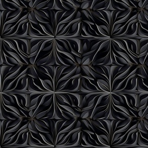black on black geometric abstract