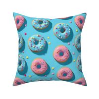 blue and pink donuts