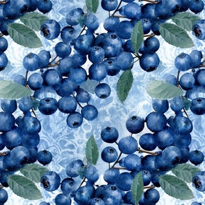 blueberries batik 