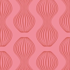 Hourglass - Dark peach on Bubblegum Pink