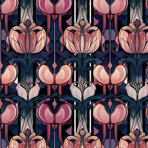 charles rennie mackintosh deco pink tulips