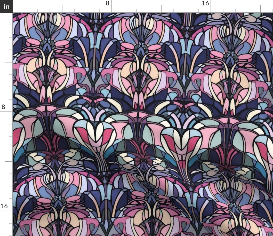 charles rennie mackintosh deco in pink and purple