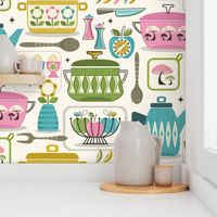 The Collectible Kitchen - Pink - Turquoise - Green -  Goldenrod