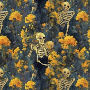 claude monet and the skeletons
