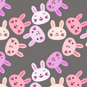 Cute Bunny faces in pink