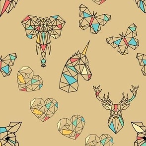 Geometric animals on golden