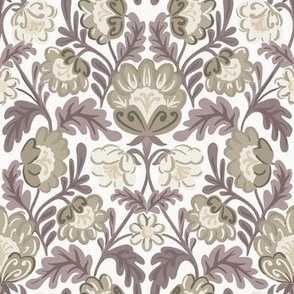 Aesthetic Damask Brown and Bronze