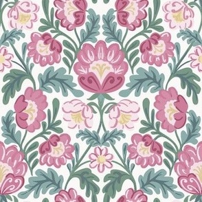 Aesthetic Damask Muted Fuschia