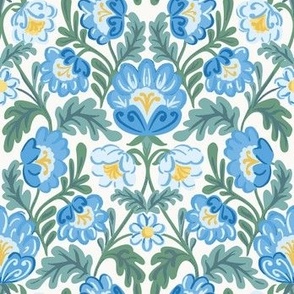 Aesthetic Damask Blue