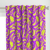 Just bananas - lime and purple maximalist dopamine dressing - large - Nashifruitdesigns