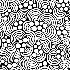 2823 A Extra large - abstract doodles
