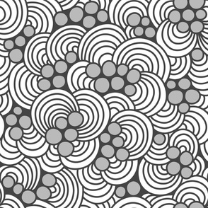 2824 D Extra large - abstract doodles, colored