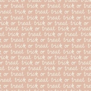 trick or treat halloween words in pink
