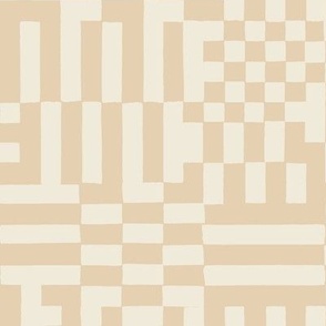 Gender Neutral Nursery Wallpaper - Checkery Checker in light beige color