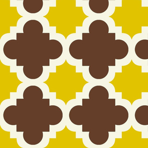 burst brown and mustard