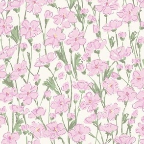 Buttercup Meadow Floral_kids apparel_Medium_Pink fondant and sage green_Hufton Studio