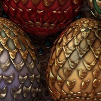 dragon eggs in gold and jewels