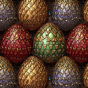 dragon eggs in gold and jewels