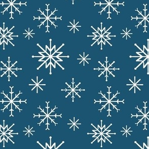 snowflakes blue