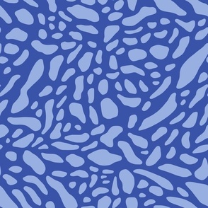 Bold jaguar print - blue indigo animal print