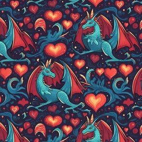 dragon love heart frolic
