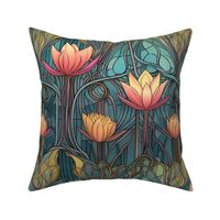 art deco egyptian lotus 