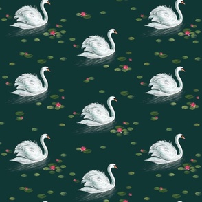 Swans (Dark Green)