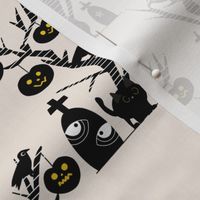 Halloween Haunted Tree//Graves//Jack-O-Lantern//Crow Pearl