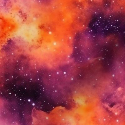 cloud galaxy in orange and magenta 