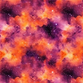 cloud galaxy in orange and magenta 