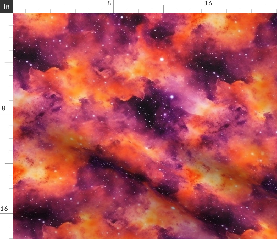 cloud galaxy in orange and magenta 