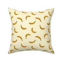Graphic bananas on light background - yellow tropical fruits