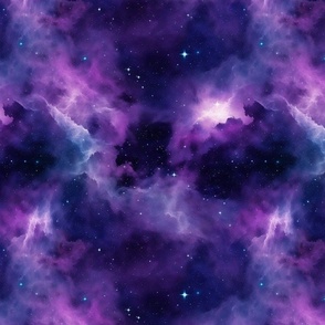 cloud galaxy in purple and blue 