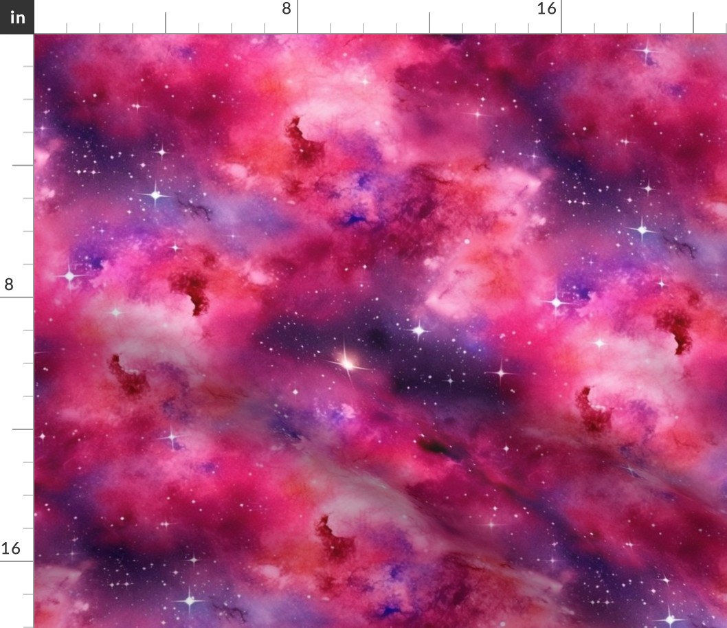 space galaxy in red and purple and pink 