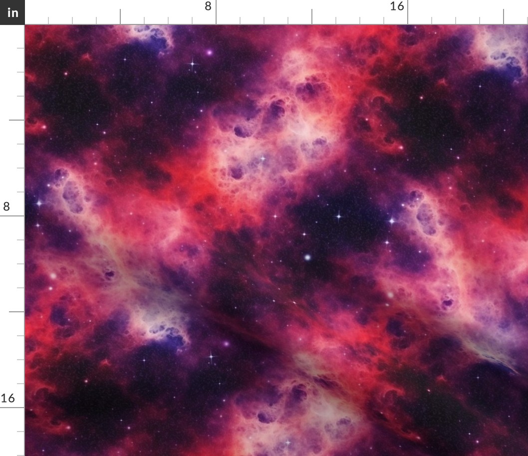 nebula galaxy in red and purple and pink 