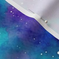 galaxy in teal and purple and blue 