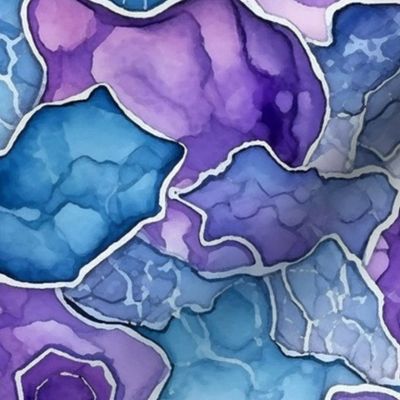geode in purple and blue
