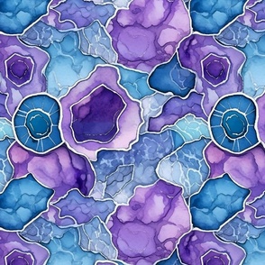 geode in purple and blue