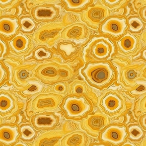 geode in yellow and gold