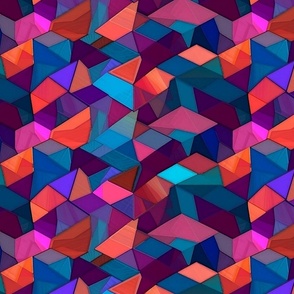 geometric pattern in jewel tones